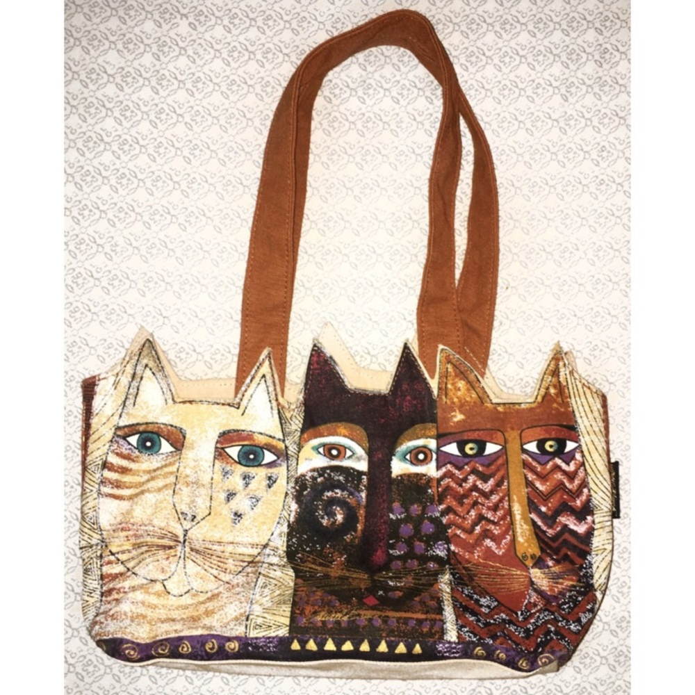 LAUREL BURCH Canvas Cat Purse